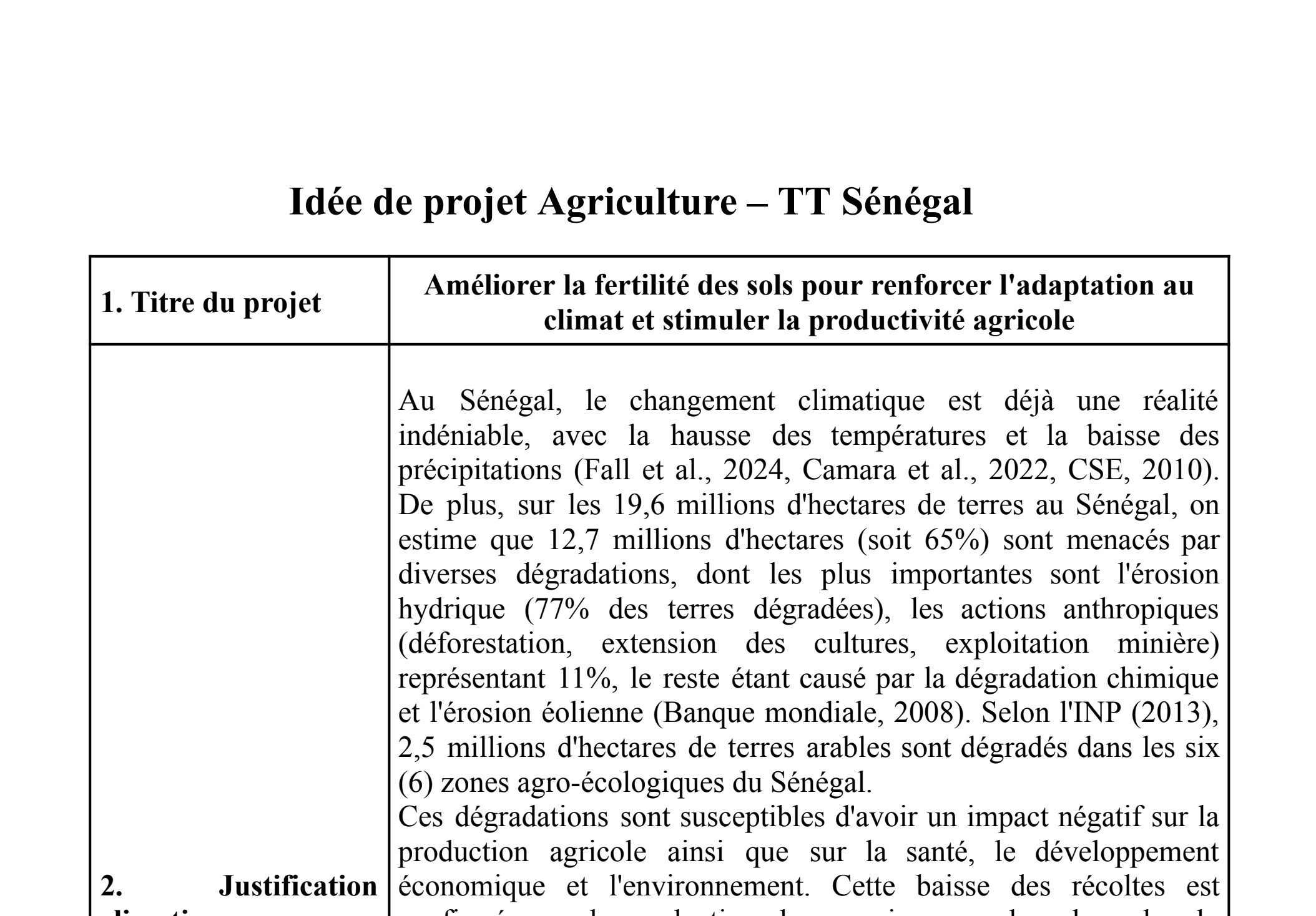 Agriculture Task Force Project Idea- French